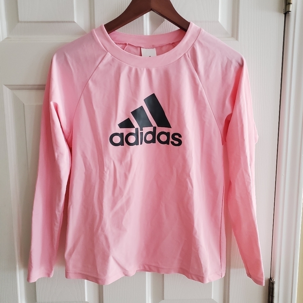 Adidas women's Pink Long sleeve rash Guard size small